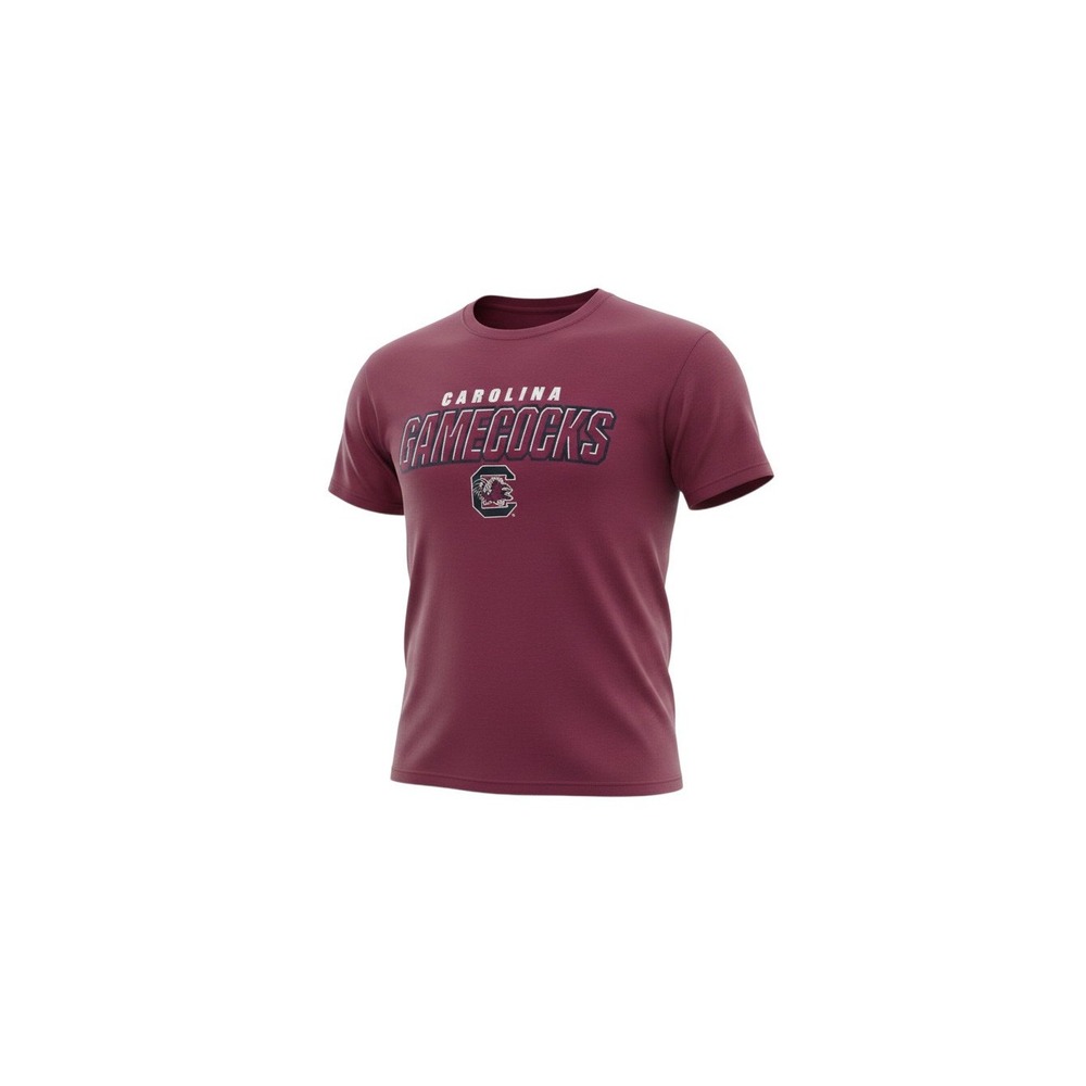 Hanes T-Shirt Mens Medium Maroon Carolina Gamecocks Short Sleeve Graphic Tee